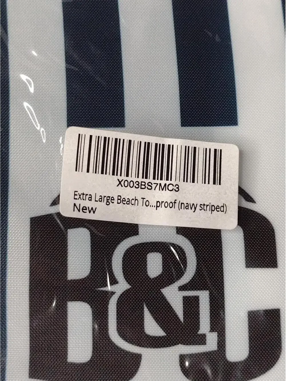 NWT Bang & Carsen Navy/White/Beach Towel Size XL